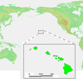 Hawaiian Islands location